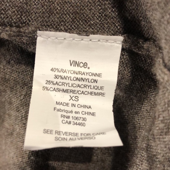 Vince. Marled Brown Tie-Front Cardigan - Picture 10 of 10